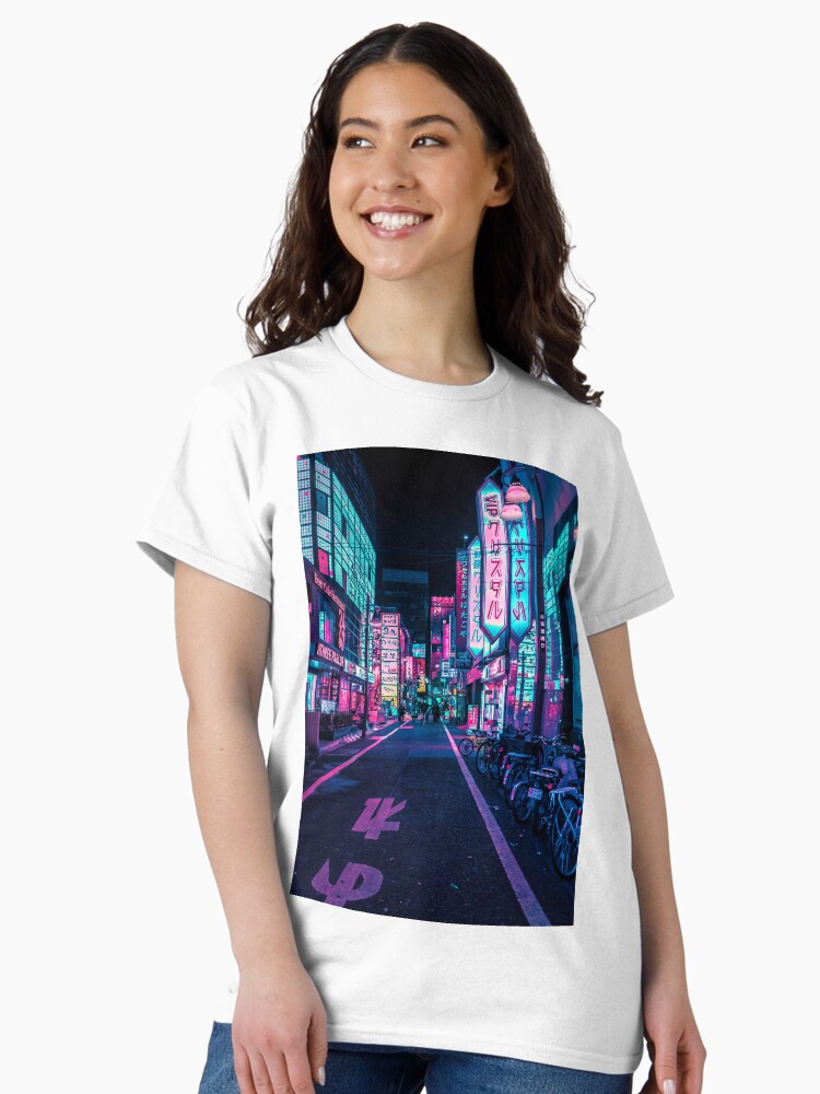 Thumbnail 2 of 7, Classic T-Shirt, Tokyo - A Neon Wonderland designed and sold by HimanshiShah.