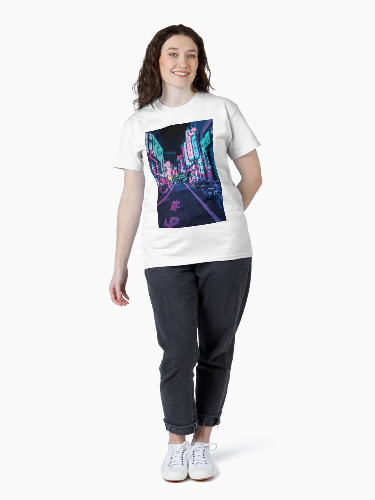 Thumbnail 4 of 7, Classic T-Shirt, Tokyo - A Neon Wonderland designed and sold by HimanshiShah.