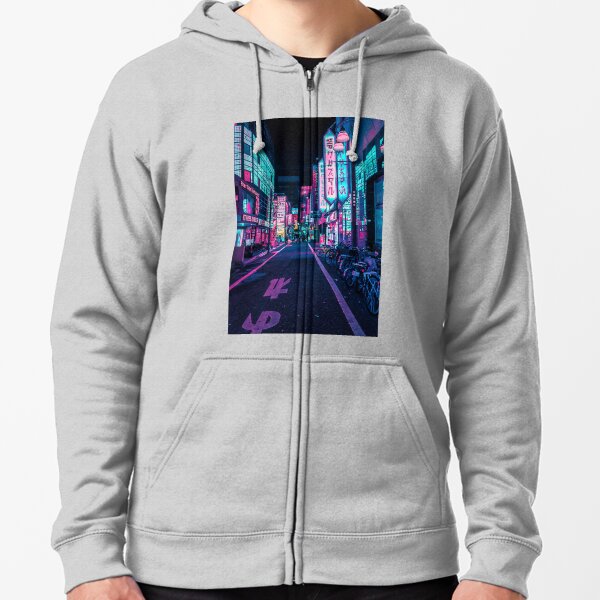 Tokyo - A Neon Wonderland Zipped Hoodie