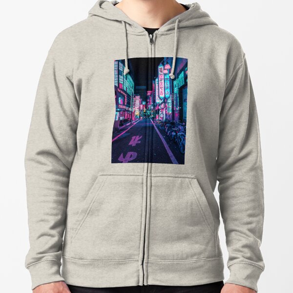 Tokyo - A Neon Wonderland Zipped Hoodie