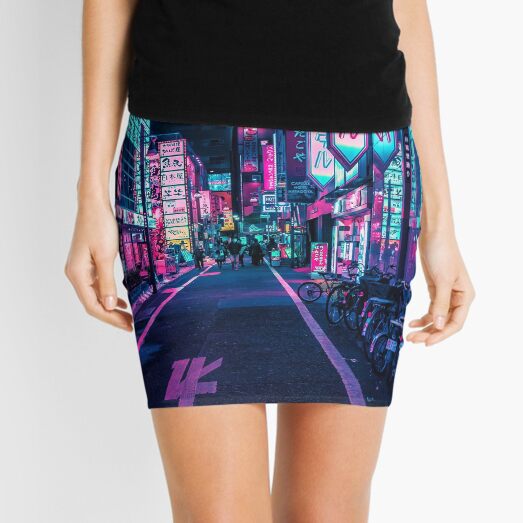 Tokyo - A Neon Wonderland Mini Skirt