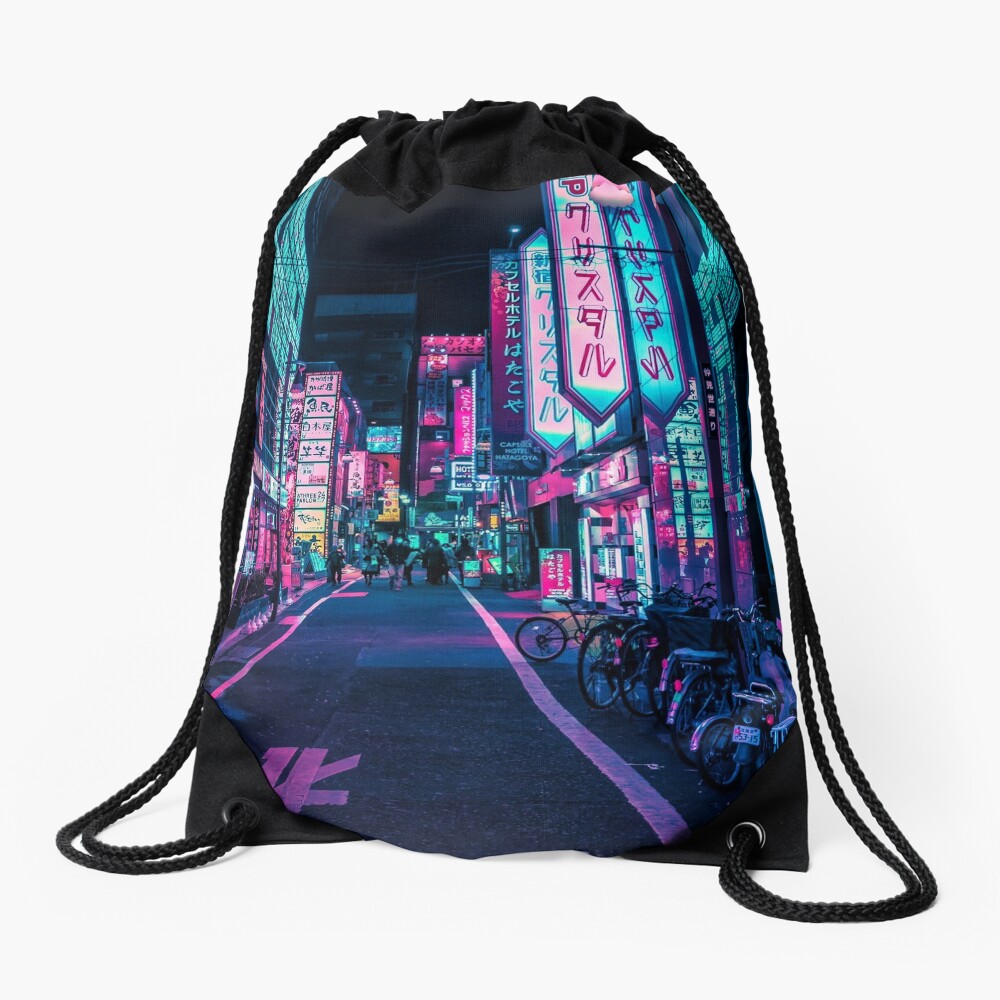 Tokyo - A Neon Wonderland  Drawstring Bag
