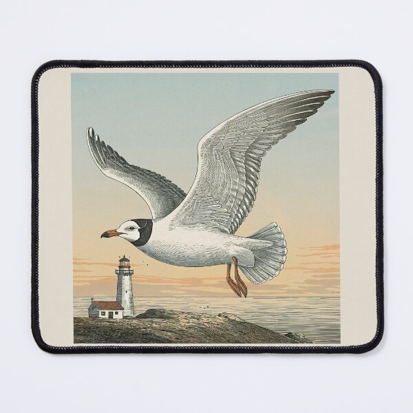 Item preview, Laughing Gull - Leucophaeus Atricilla Vintage Engraving designed and sold by GRABAPSHOP.