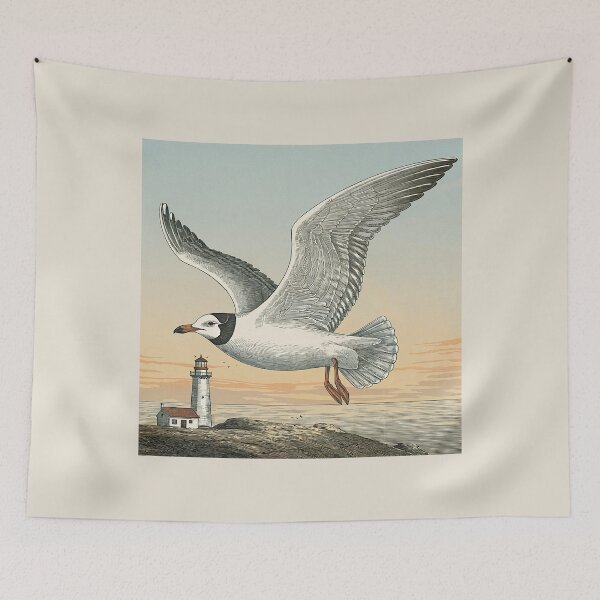 Item preview, Laughing Gull - Leucophaeus Atricilla Vintage Engraving designed and sold by GRABAPSHOP.