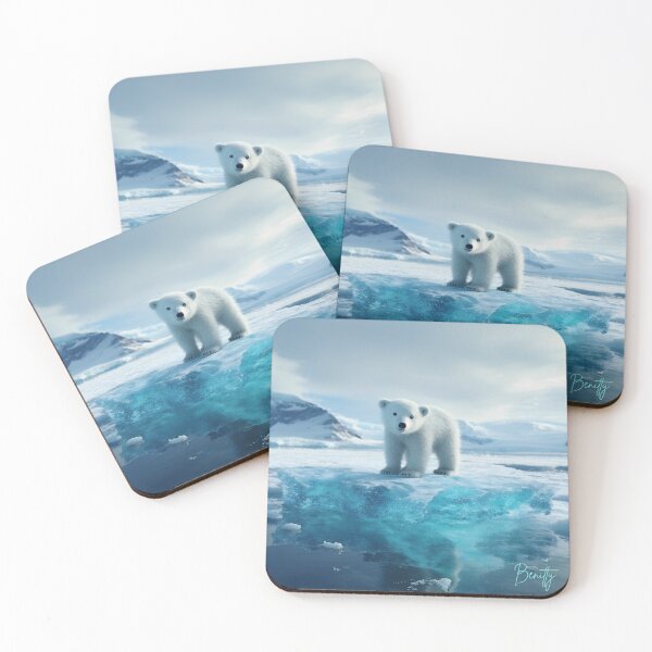 Item preview, Save Our Glaciers – Polar Bear on Melting Ice -Blue Ocean Climate Art designed and sold by Benitty.
