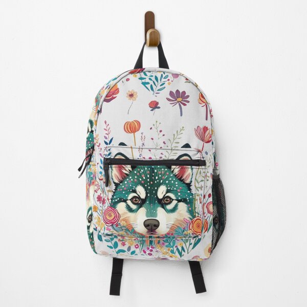Artikelvorschau, Junger Husky-Hund zwischen Wildblumen. entworfen und verkauft von Shoot-The-Moon.