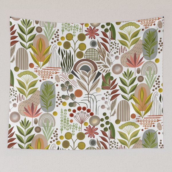Item preview, plant pattern, pastel pattern, watercolor designed and sold by Tetiana Pohurska.