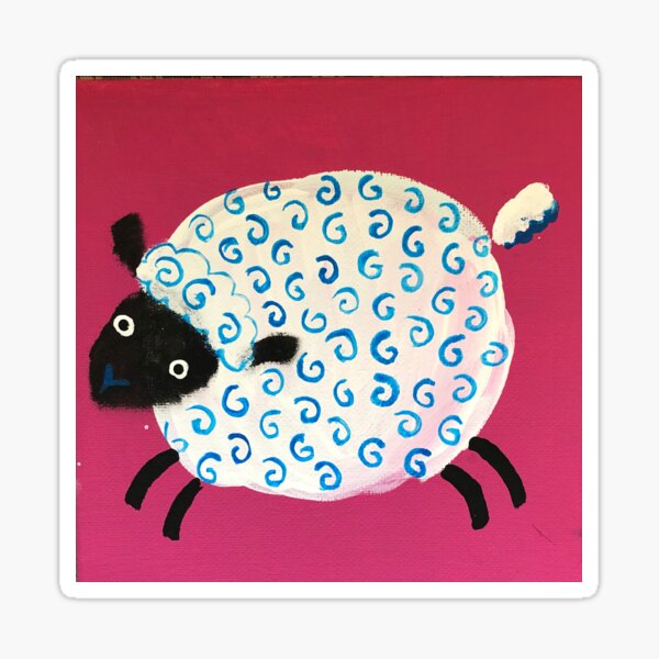 Item preview, Pink Running Sheep designed and sold by TheWitchPaint.