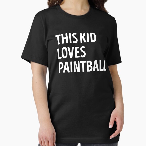 Vista previa del artículo con la obra «Este niño ama el paintball Divertido amante del paintball», diseñado y vendido por RareBunny.