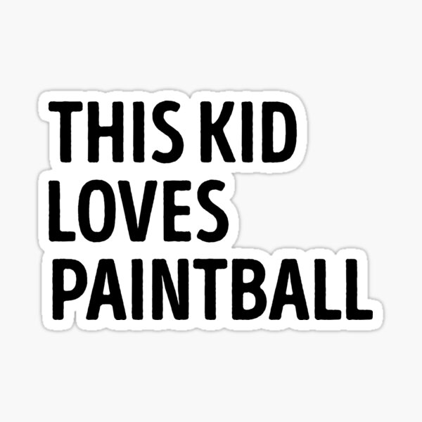 Vista previa del artículo con la obra «Este niño ama el paintball Divertido amante del paintball», diseñado y vendido por RareBunny.