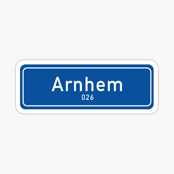 Item preview, Blauw Arnhem Verkeersbord 026 - Arnhem City Sign Dutch Street Style Sticker designed and sold by Eva-vdz.
