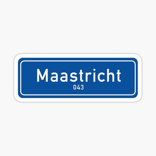 Item preview, Blauw Maastricht Verkeersbord 043 - Maastricht City Sign Dutch Street Style Sticker designed and sold by Eva-vdz.