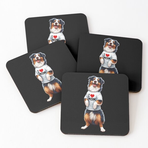 Item preview, Australian Shepherd Mom I Love Mom Australian Shepherd Lover designed and sold by Kimberley King Art  King Art.