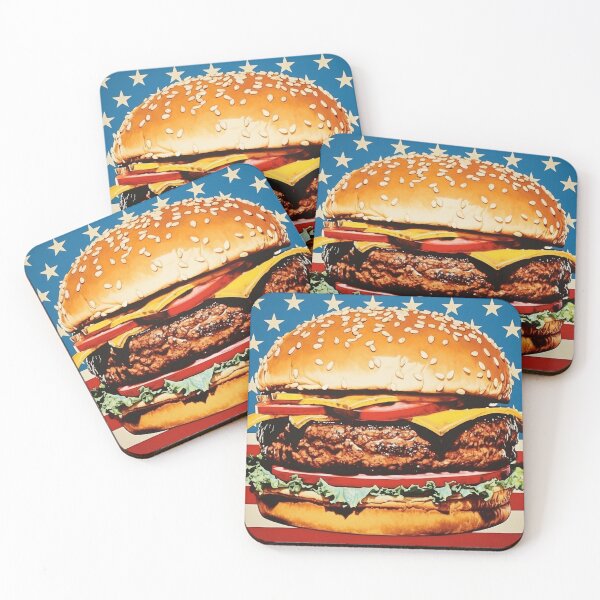 Item preview, Estados Unidos Hamburguesa con Queso Bandera Americana designed and sold by VivaVibeStyle.