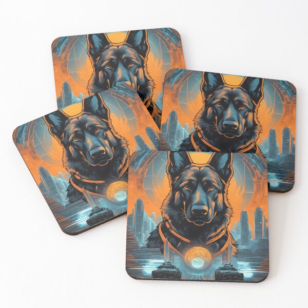 Item preview, Cyber Dog – Futuristic German Shepherd Sci-Fi Art designed and sold by MystiqSlav.