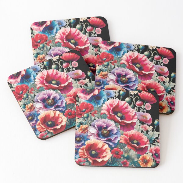 Item preview, Colorful Poppies D1 designed and sold by HappyHavenStu.