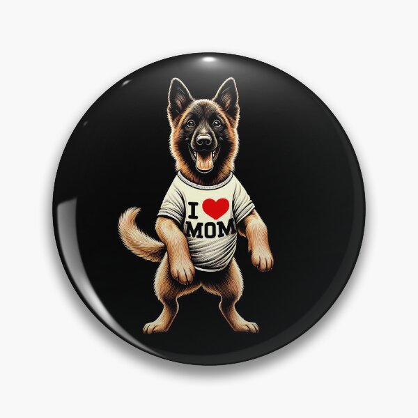 Artikelvorschau, Belgische Malinois-Mama Ich liebe Mama Belgische Malinois-Liebhaberin entworfen und verkauft von Kimberley King Art King Art.