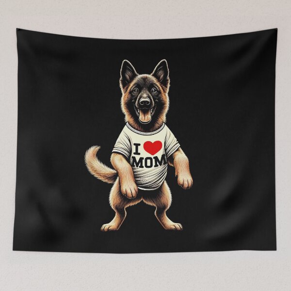 Item preview, Belgian Malinois Mom I Love Mom Belgian Malinois Lover designed and sold by Kimberley King Art  King Art.