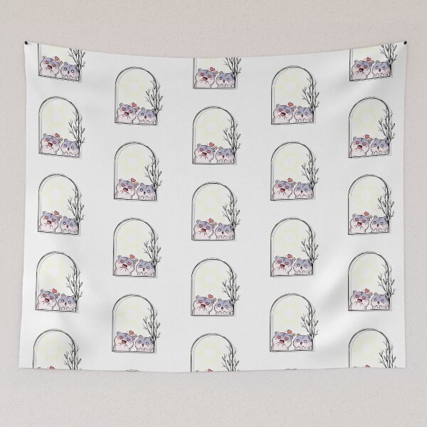 Item preview, Love-Struck Hamsters by the Window designed and sold by KA-Design-Art.
