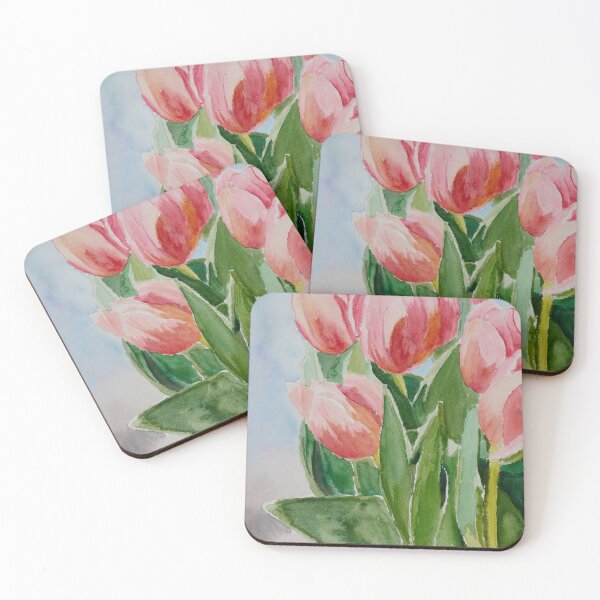 Item preview, Tulips Watercolor Stil Life Painting by Monika -  designed and sold by Monika's Painting.