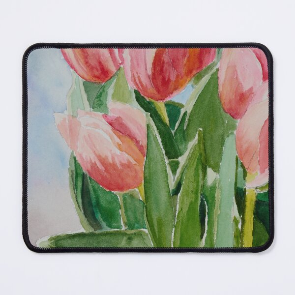 Item preview, Tulips Watercolor Stil Life Painting by Monika - designed and sold by Monika's Painting.
