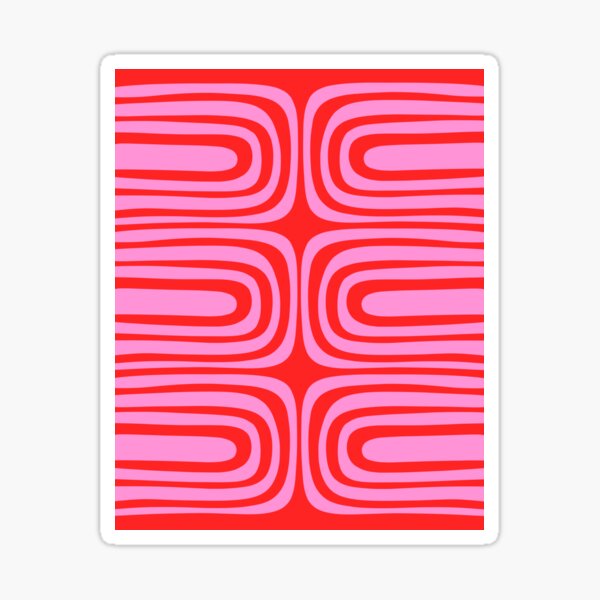 Item preview, Preppy Pink and Red Abstract Confaab Vertical Pattern designed and sold by kierkegaard.