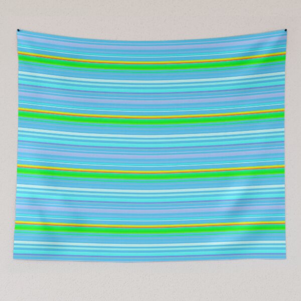 Item preview, Blue green colorful striped | bright lines pattern designed and sold by lausn.