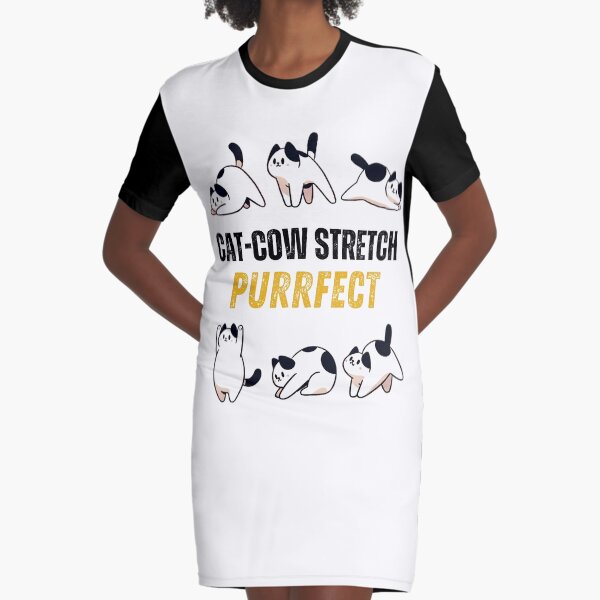 Vista previa del artículo con la obra «Estiramiento de gato y vaca: Purrfecto», diseñado y vendido por WDWL idea2design.