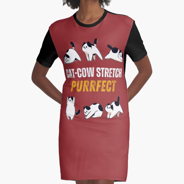 Vista previa del artículo con la obra «Estiramiento de gato y vaca: Purrfecto», diseñado y vendido por WDWL idea2design.