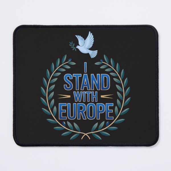 Item preview, I Stand With Europe: Peaceful Art With Olive Branches And Dove Symbol designed and sold by elynne9.