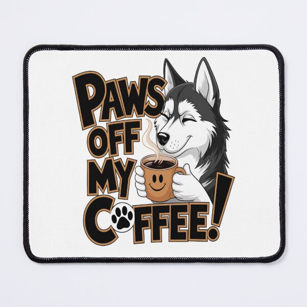Item preview, ?☕ Paws Off My Coffee - Siberian Husky Lovers Tee designed and sold by Petpixy.