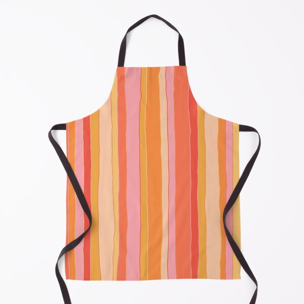 Item preview, Retro Serrate Irregular Stripes Vertical Stripe Pattern Pink Orange Yellow designed and sold by kierkegaard.