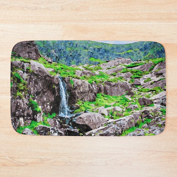 Item preview, Stunning watercolor of Conor Pass waterfall on Dingle Peninsula, Ireland designed and sold by GestaltImagery.