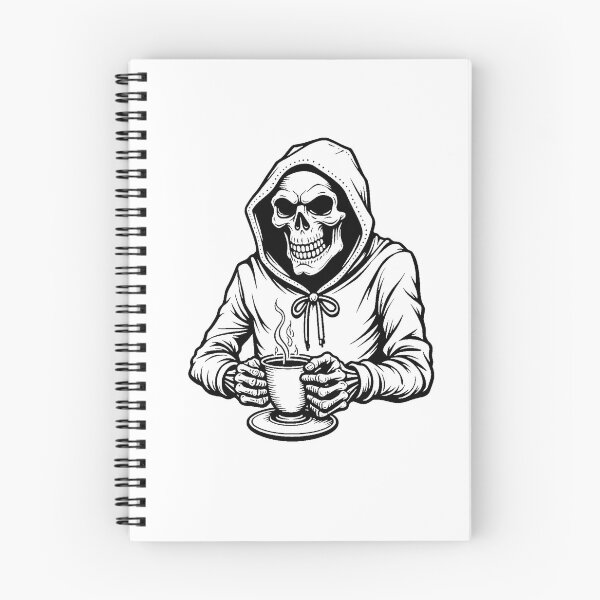 Item preview, Modern Trendy Funny Skeleton Drinking Coffee Caffeine Lover designed and sold by SOUFIANE1991.