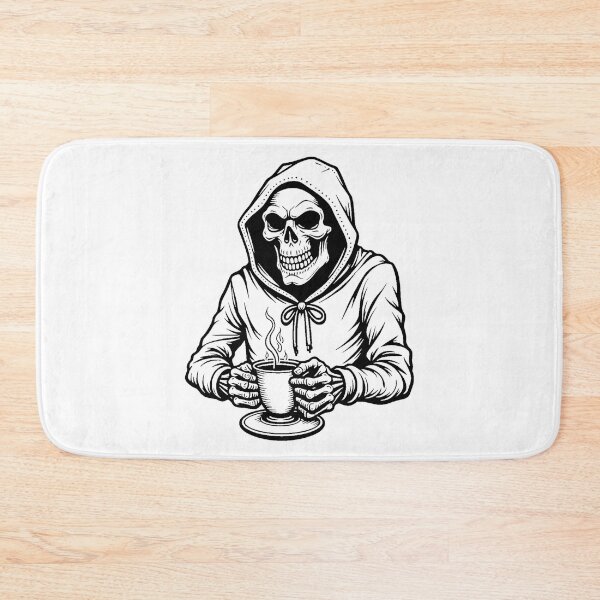 Item preview, Modern Trendy Funny Skeleton Drinking Coffee Caffeine Lover designed and sold by SOUFIANE1991.