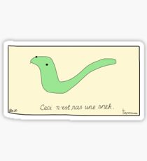 Ceci n'est pas une Snek Sticker