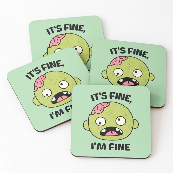 Item preview, It's fine, I'm Fine - Zombie Version designed and sold by Panda Creative Studio.