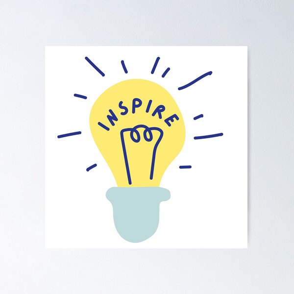 Item preview, Inspire lightbulb sticker designed and sold by DesignPMG.