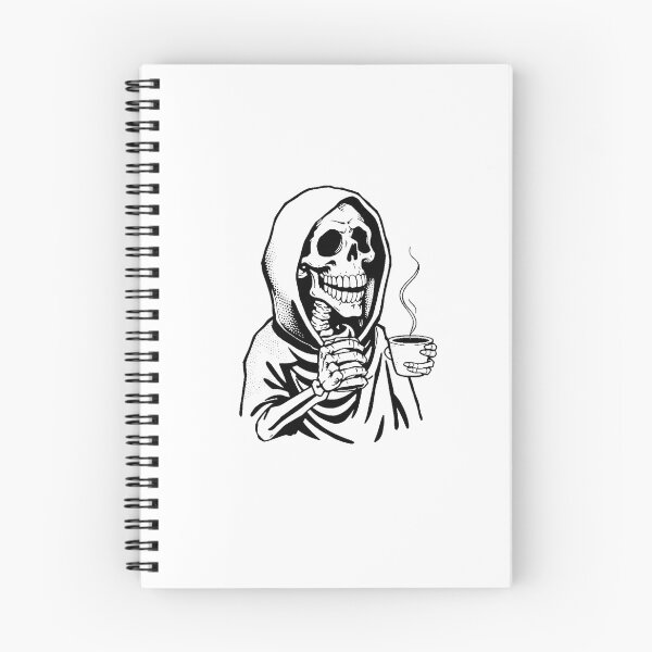 Item preview, Modern Trendy Funny Skeleton Drinking Coffee Caffeine Lover designed and sold by SOUFIANE1991.