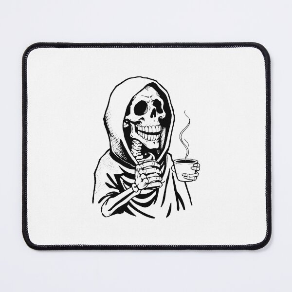 Item preview, Modern Trendy Funny Skeleton Drinking Coffee Caffeine Lover designed and sold by SOUFIANE1991.