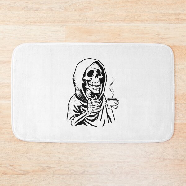 Item preview, Modern Trendy Funny Skeleton Drinking Coffee Caffeine Lover designed and sold by SOUFIANE1991.