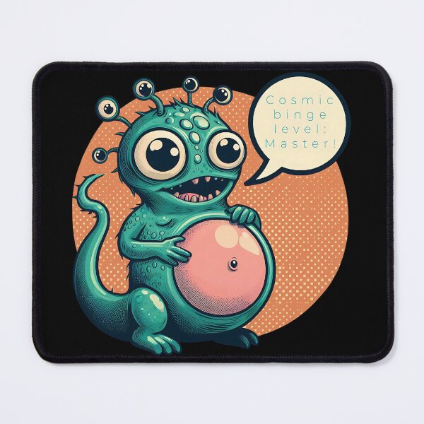Item preview, Cosmic Binge Level: Master! | Humorous Alien Graphic designed and sold by Tw1nsAIArt.
