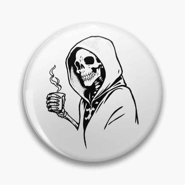 Item preview, Modern Trendy Funny Skeleton Drinking Coffee Caffeine Lover designed and sold by SOUFIANE1991.