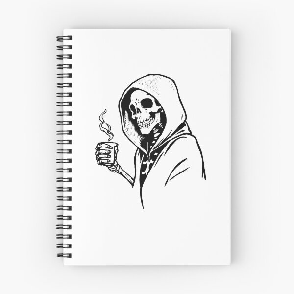 Item preview, Modern Trendy Funny Skeleton Drinking Coffee Caffeine Lover designed and sold by SOUFIANE1991.
