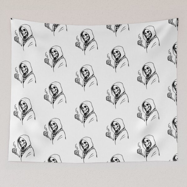 Item preview, Modern Trendy Funny Skeleton Drinking Coffee Caffeine Lover designed and sold by SOUFIANE1991.