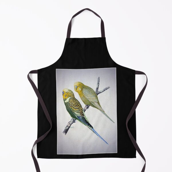 Item preview, Budgerigar Golden Yellow Green Parakeets Parrots Early 20th Century designed and sold by RocketshipRetro.