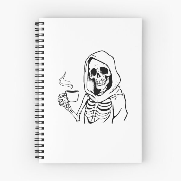 Item preview, Modern Trendy Funny Skeleton Drinking Coffee Caffeine Lover designed and sold by SOUFIANE1991.
