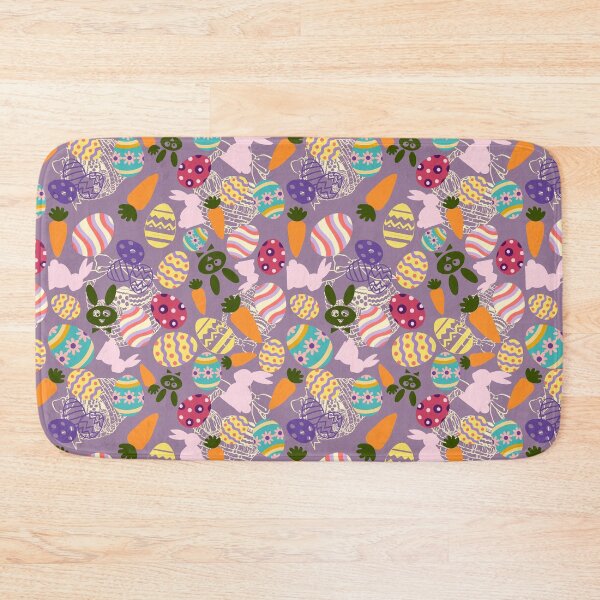 Item preview, Colorful Easter Bunny with Eggs and Carrots Illustration – Happy Easter Design designed and sold by Pandositive.