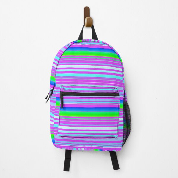 Item preview, Blue purple green colorful striped | bright lines pattern designed and sold by lausn.