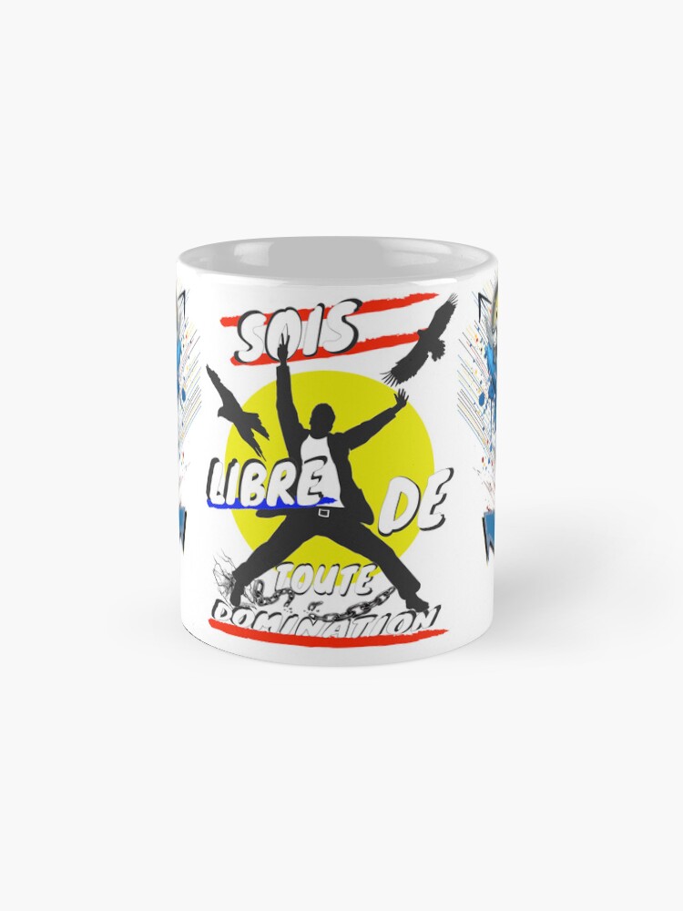 Aperçu 4 sur 6. Mug à café avec l'œuvre Sois libre de toute domination. créée et vendue par Vinidal.